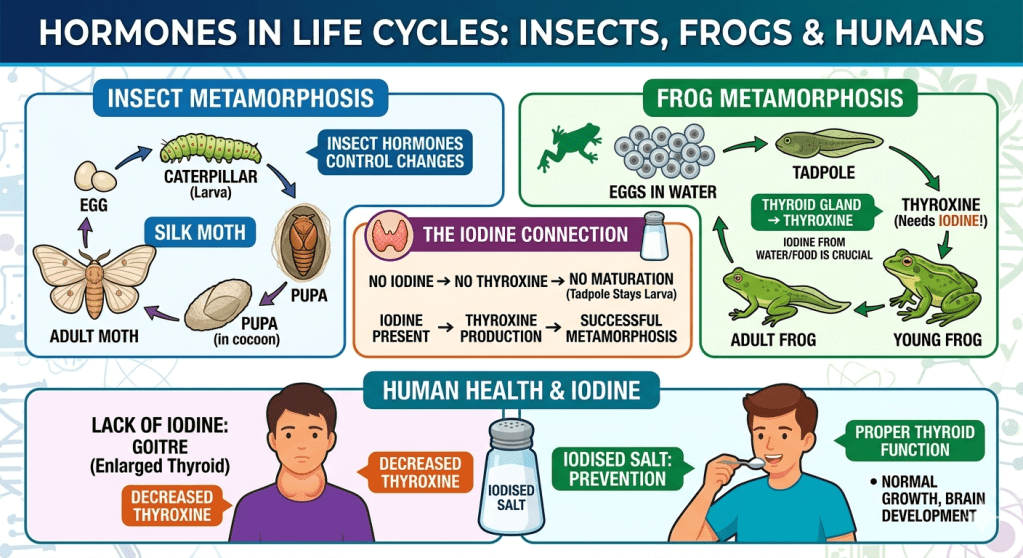 Role of Hormones in Completing the Life History of Insects and&nbsp;Frogs